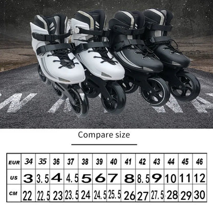 Professional Slalom Inline Rollerblades, 125MM Wheels