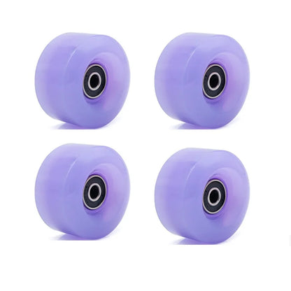 58mm x032mm 82A Pack Roller Skate Wheels with Bearings (Quad Skates and Skateboard) - 4 Pack