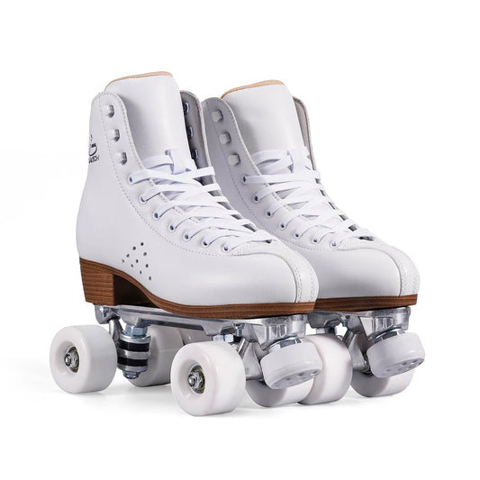 Unisex High Quality Leather Quad Roller Skates - Indoor/Outdoor