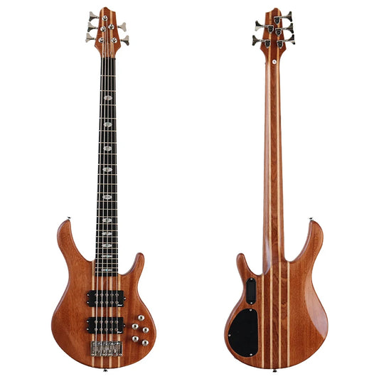 Active Bass Guitar 43 Inch 5 String 24 Frets Okoume Wood Body Canada Maple Neck Electric Bass Guitar