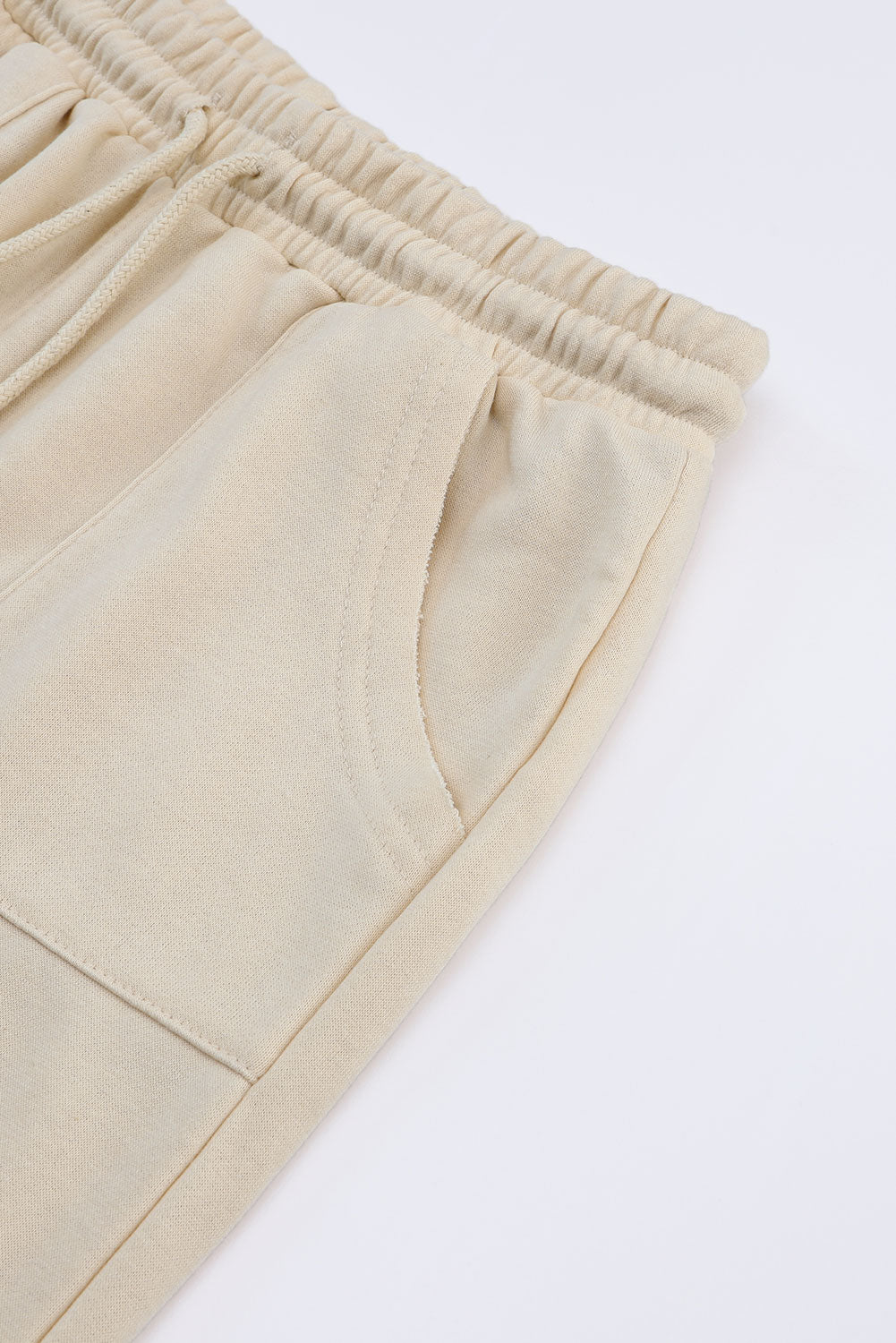 Apricot Mineral Washed Drawstring High Waisted Wide Leg Pants