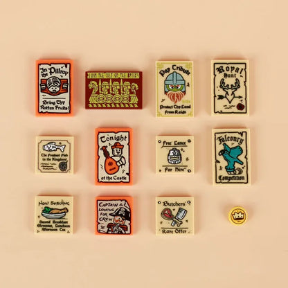 Miniature recreational block toy pieces