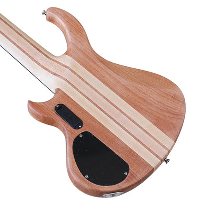 4, 5  or 6 String Active Electric Bass Guitar, Solid Okoume Wood 43 Inch Matte Bass