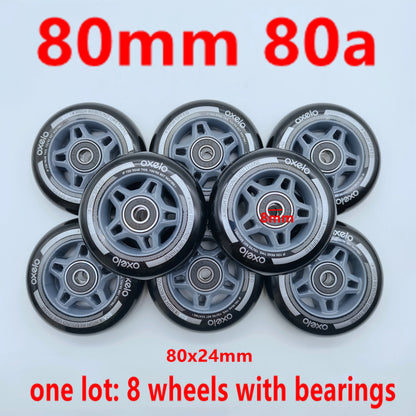 Inline Roller Skate 80A Wheels 80mm (80x24mm) - 8wheels/lot