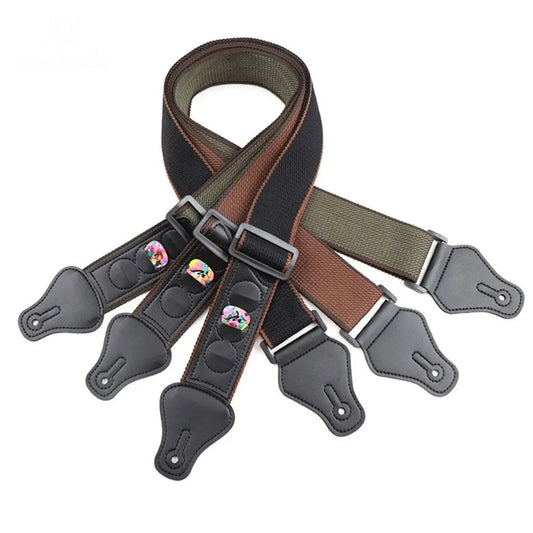 Adjustable Cotton Non Slip Guitar Strap