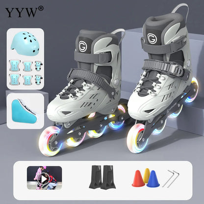 Outdoor 4 Wheels Free Style  Inline Roller Skates