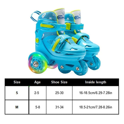 Childrens Adjustable High Plastic Skates - For Age 2-8