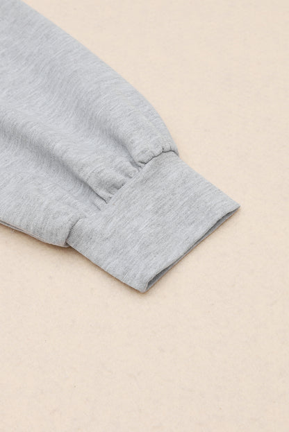 Pink Colorblock Stitching Irregular Hem Long Sleeve Top