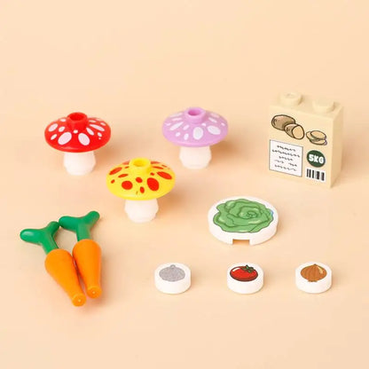 Miniature recreational block toy pieces