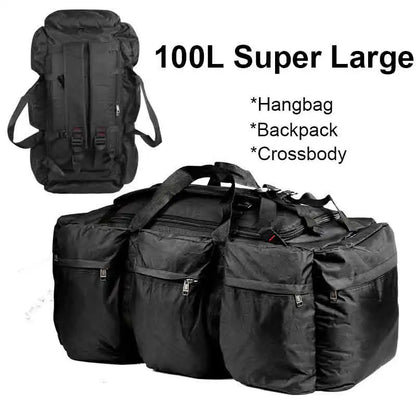 100L Tactical Camping Duffle Backpack