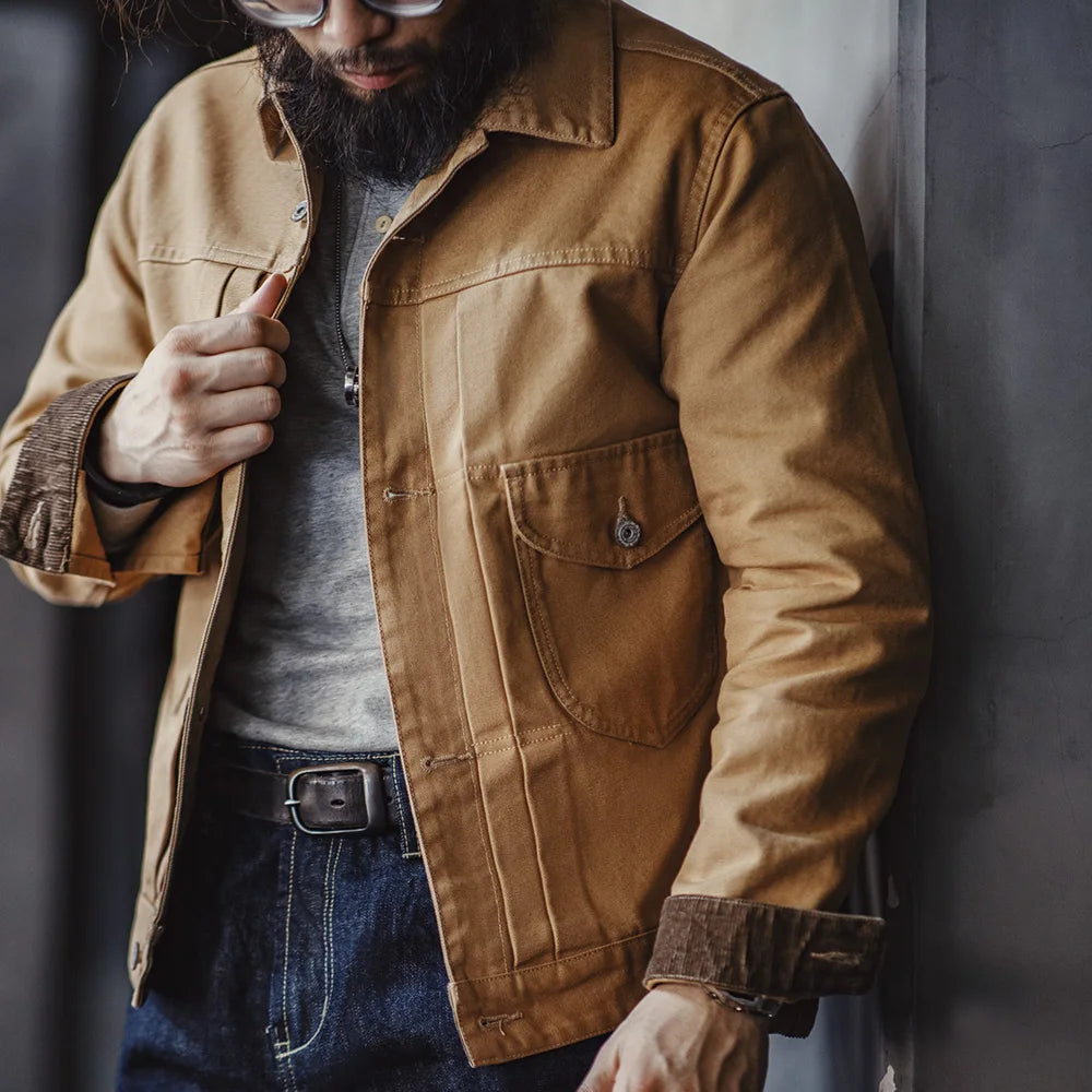 Vintage Heavyweight Canvas Rancher Jackets with Collar Jacket