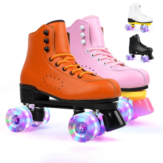 Unisex Indoor/Outdoor Retro Quad Roller Skates