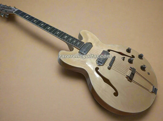John Casino Natural Maple Semi Hollow Body Jazz Electric Guitar