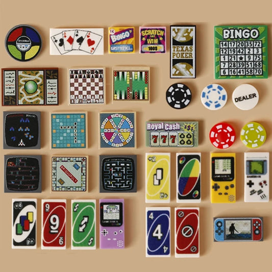 Miniature recreational block toy pieces