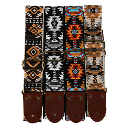 Adjustable Bohemian Style Soft Leather Guitar Strap