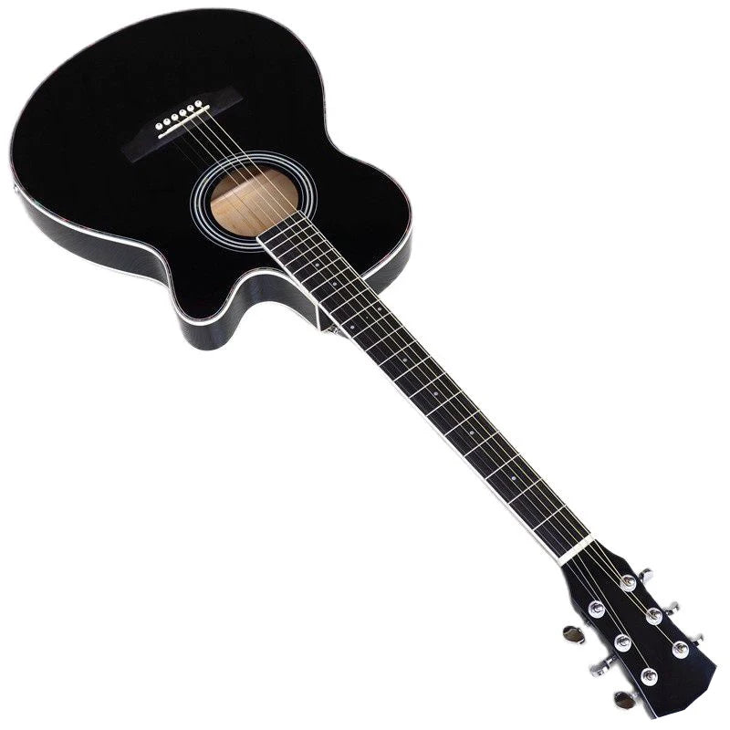 40" Beginner's Thin Body Acoustic Electric Guitar Kit with Accessories - Various Colours