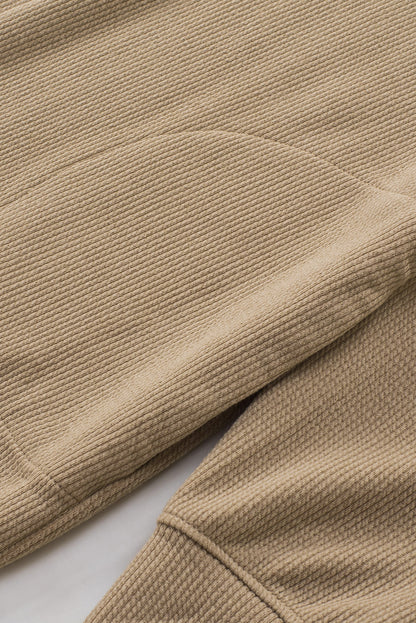 Green Henley V Neck Pocketed Ribbed Romper
