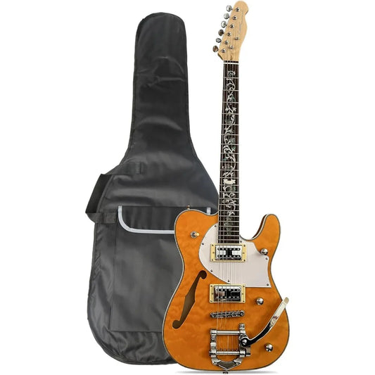 Semi Hollow Body Electric Guitar Inlay(yellow)