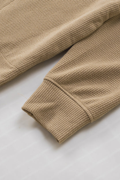 Green Henley V Neck Pocketed Ribbed Romper