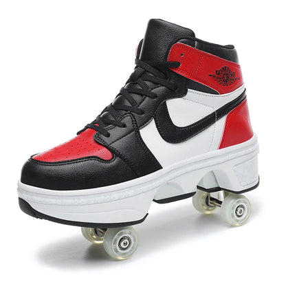 Basketball Style 4 Wheel Sneakers Skate Shoes (Heelys)