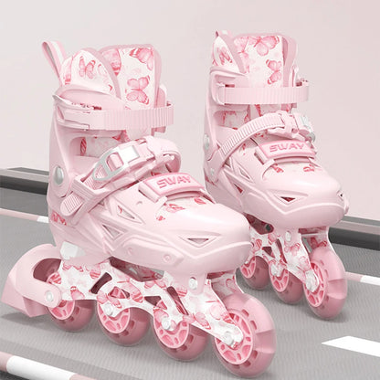 Adjustable Inline Roller Skates (Flashing Wheels)