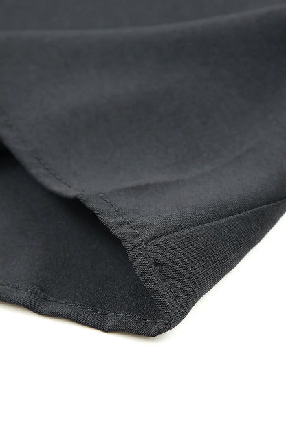 Navy Blue Split V Neck Short Sleeve Tunic Dress
