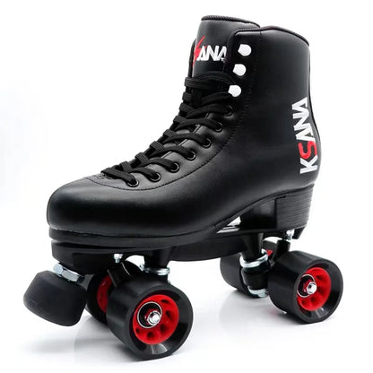 KSANA Microfiber Leather, Speed Sliding, Quad Sneakers Quad Roller Skates