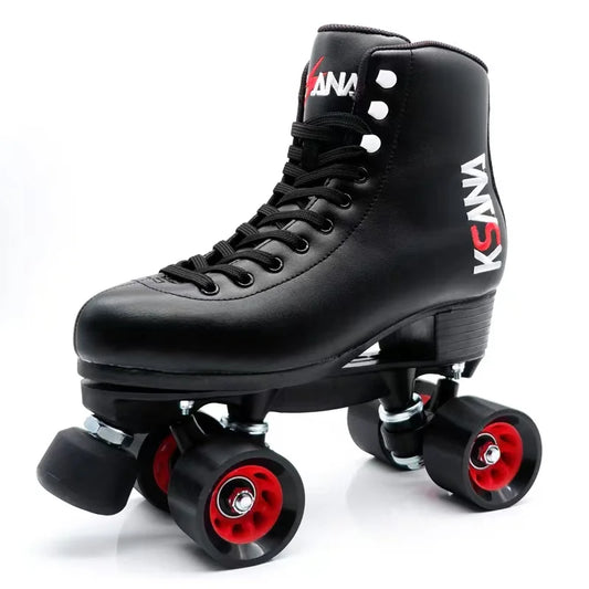 KSANA Microfiber Leather, Speed Sliding, Quad Sneakers Quad Roller Skates