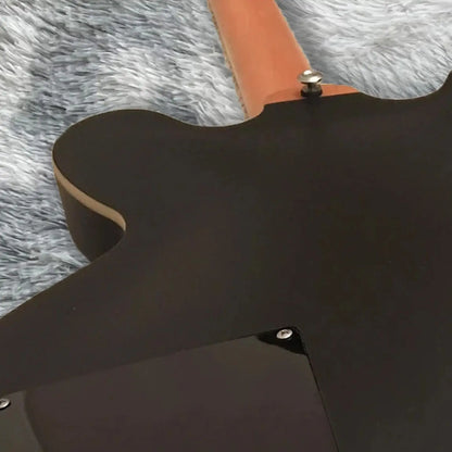 Tom Delonge ESa-333 Jazz Electric Guitar Matte Black Semi Hollow Body