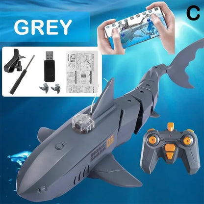 Children's RC Submarine Underwater Boat With 480p Camera  - Shark