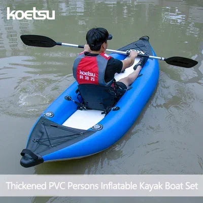 KOETSU 1-2 Persons Inflatable PVC Kayak Fishing Canoe