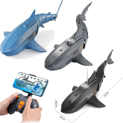 Children's RC Submarine Underwater Boat With 480p Camera  - Shark