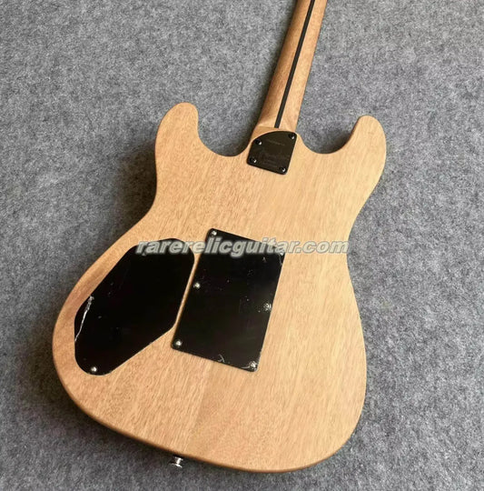 Satin Matte Black Acoustic Semi Hollow Body Electric Guitar