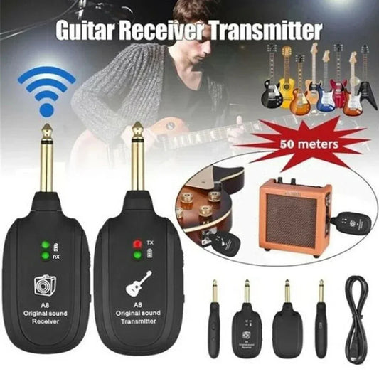 A8 UHF Wireless Guitar Transmitter Receiver