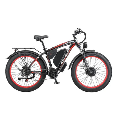 2000W High Power Two Wheel Drive Dual Motor Electric Bike With 26AH Lithium Battery and 26x4.0 inch Fat Tire E-Bike