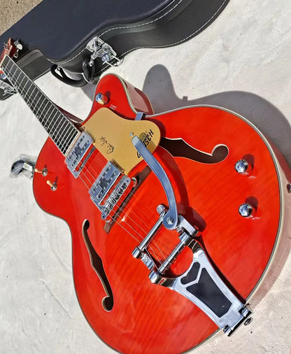 Semi Hollow Jazz Guitar With Tremolo