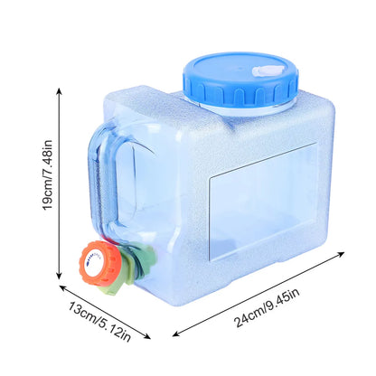 3.2 Gallon/12L Camping Water Container with Spigot BPA Free Car Water Carrier Tank Large Capacity Truly No Leakage Multifunction