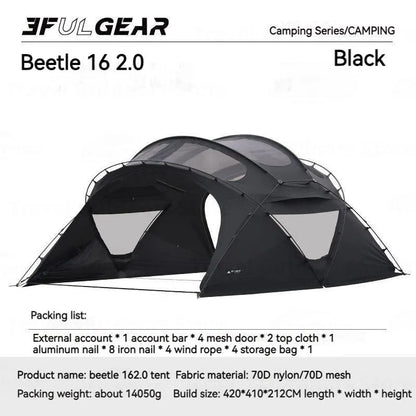 3FUL GEAR 2.0 Beetle 16 Dome Tent 70D Nylon Spherical Tent
