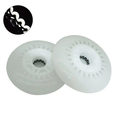Outdoor LED In-line Speed Skate Skating Light Flashing Roller Wheels (80/76/72mm) - 2Pcs