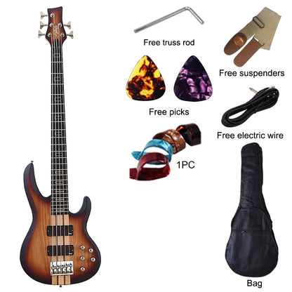 Active 5 String Electric Bass Guitar with Free Bag