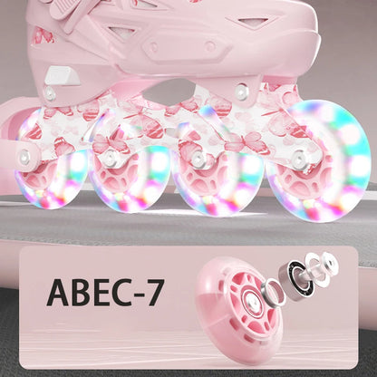 Adjustable Inline Roller Skates (Flashing Wheels)