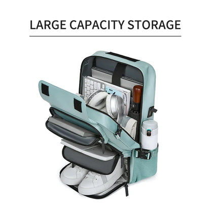 16 inch Waterproof Business Laptop Backpack with Shoe Bag