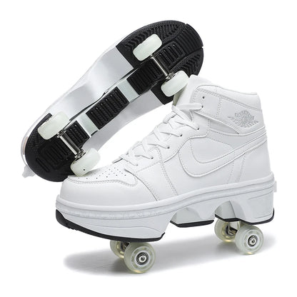 Basketball Style 4 Wheel Sneakers Skate Shoes (Heelys)