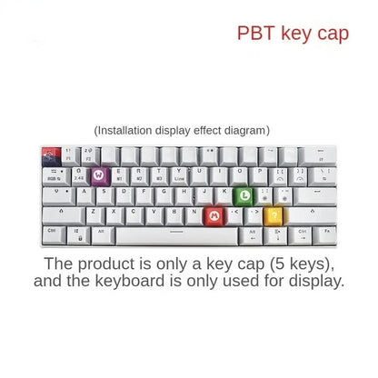 5pcs Super Mario Bros Keycaps for Computer Keyboards