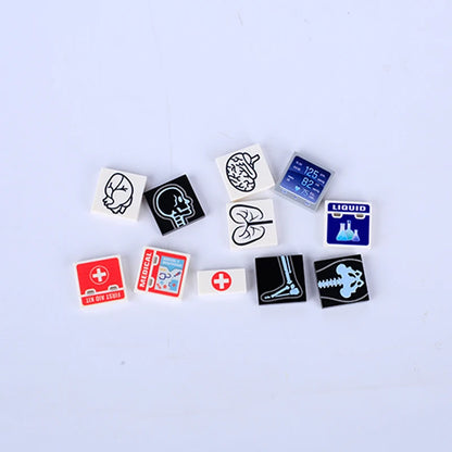 Miniature recreational block toy pieces