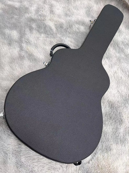 Semi Hollow Electric Guitar, with a natural wood color body