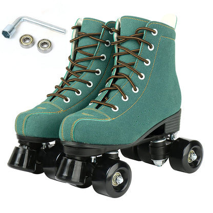 Indoor/Outdoor Green Quad Skates