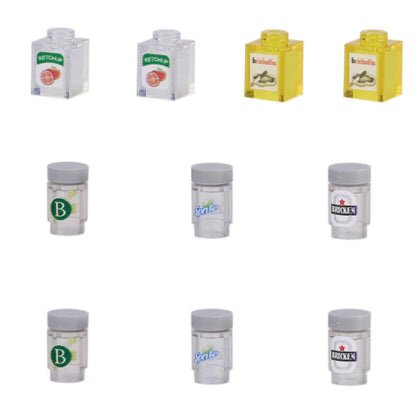 Miniature recreational block toy pieces