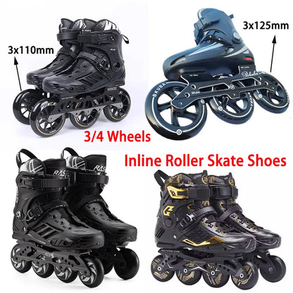 Professional 3 wheels Inline Speed Roller Skates