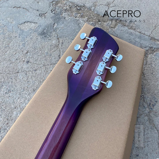 Purple Burst 6 String Semi Hollow Body 360 Electric Guitar, Tailpiece Bridge, Rosewood Fretboard